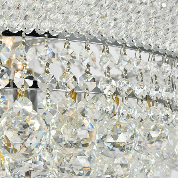 Rylight 3-Tier Empire Gold/Chrome Crystal Chandelier