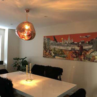 Rylight 3/5 rotsglas hanglamp met speciale vorm