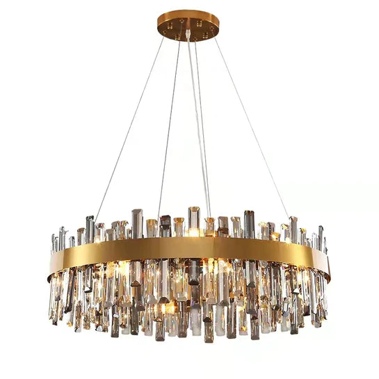 Rylight Luxury&Modern Round Ring Crystal Chandelier