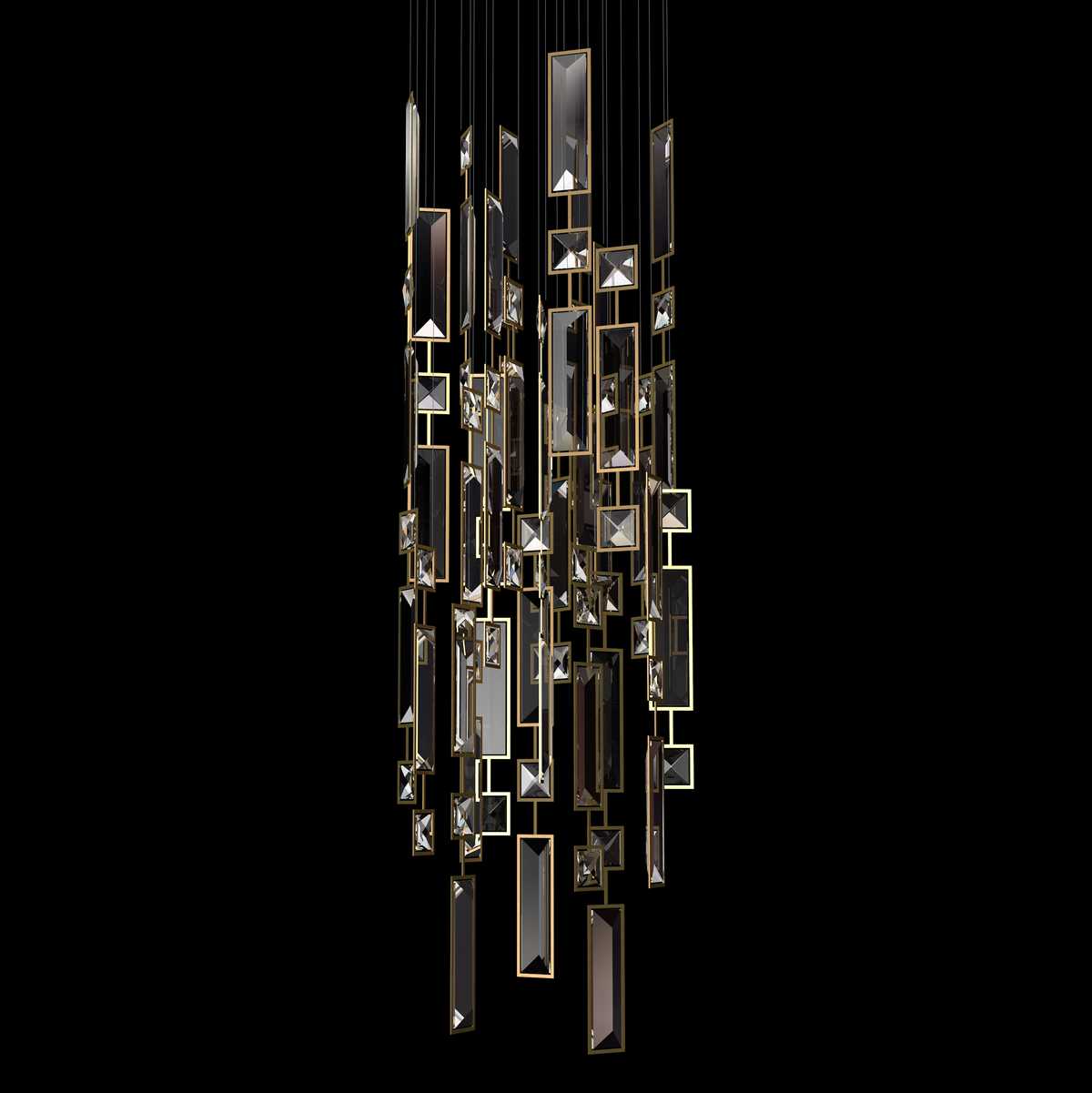 Rylight Round/Rectangular Modern Style Square Crystal Chandelier
