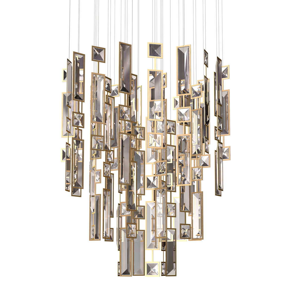 Rylight Round/Rectangular Modern Style Square Crystal Chandelier