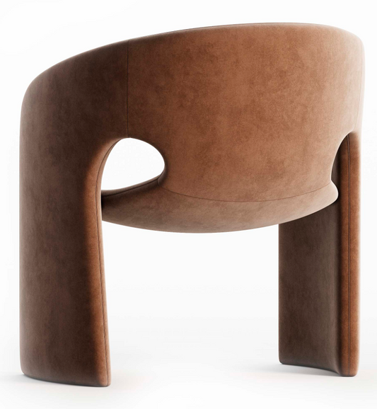 Contemporary H-Shape Upholstered Cotton/Leather/Nubuck Leather Sofa Chair For Living Room