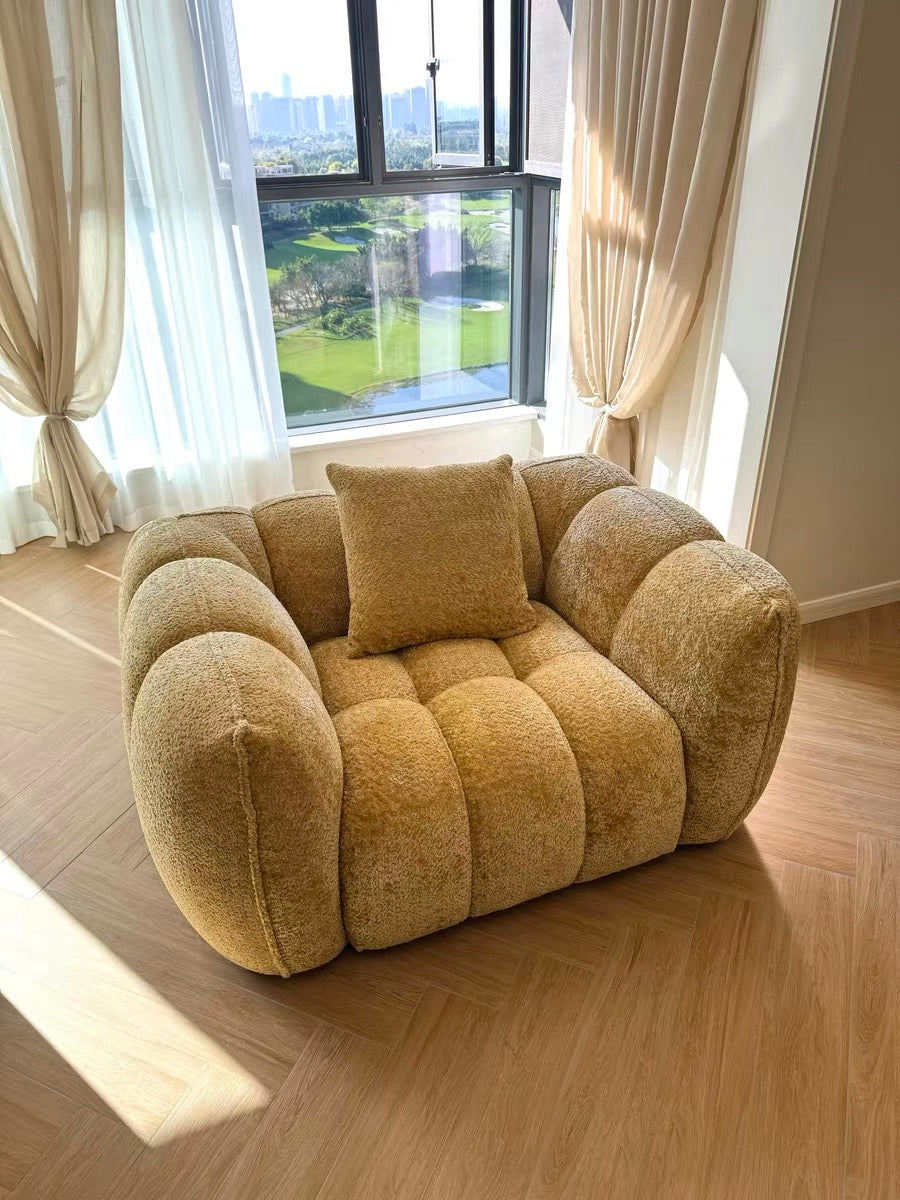 Rylight Scandinavian Vintage Fabric Pumpkin Sofa