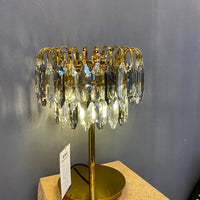 مصباح طاولة كريستالي شفاف رمادي دخاني من رايلايت 