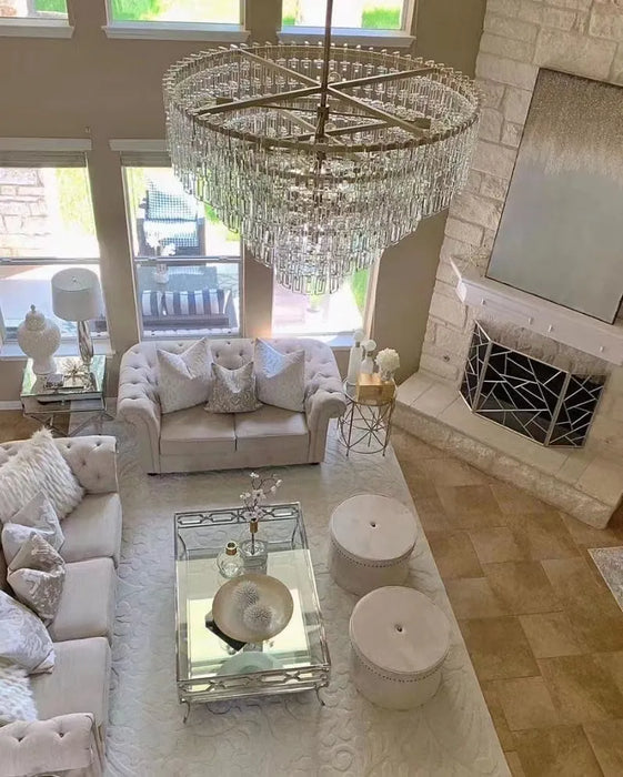 Rylight 3/4/5-Tier Round Tiered Acrylic Chandelier