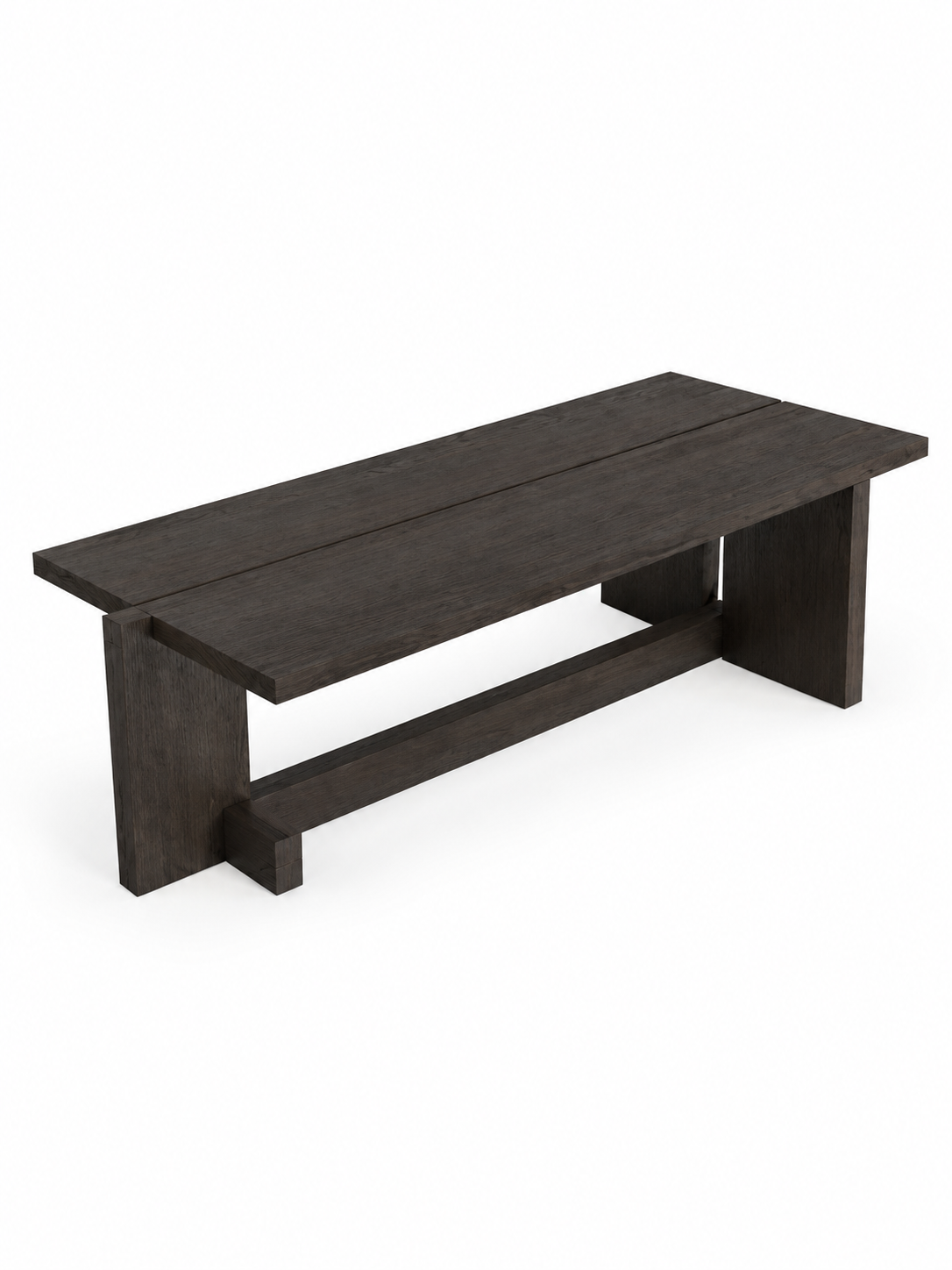Sculptural Black Oak Coffee Table