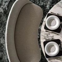 Italiaanse lichte luxe casual stoffen/leren bank voor de woonkamer