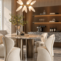 Miarea Sculptural Leather Dining Chair