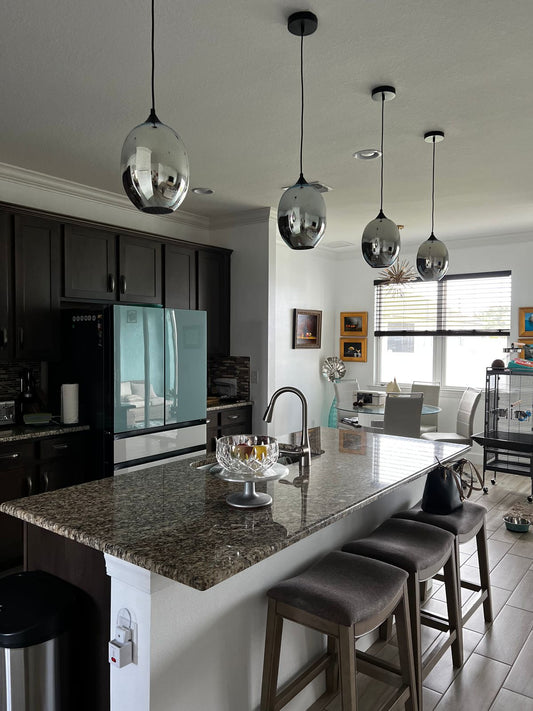 Rylight 3D kleurrijke glazen vuurwerkkunst hanglamp