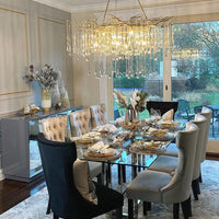 ثريا كريستال فرعية فاخرة من رايلايت باللون الذهبي