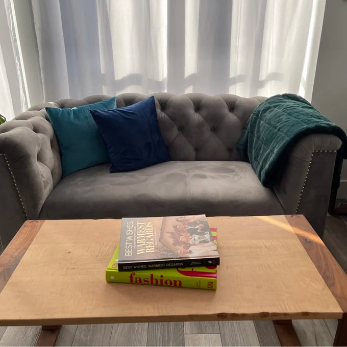 Rylight Cream Velvet Sofa