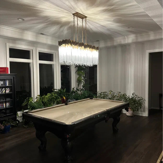 Rylight Modern Rectangular Glass Chandelier