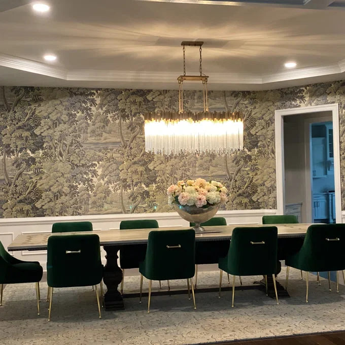 Rylight Modern Rectangular Glass Chandelier