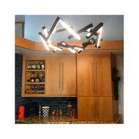 Moderne ronde/lineaire geometrische aluminium LED-kroonluchter 