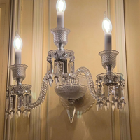 Luxury 3-Candle Crystal Wall Lamp