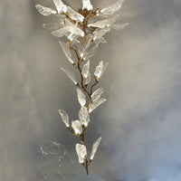 Rylight Flush Mount/Round/Linear Bionic Resin Leaves Chandelier