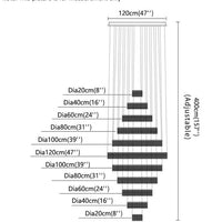 ثريا Rylight 11/17-Ring كبيرة جدًا/طويلة الشرابة