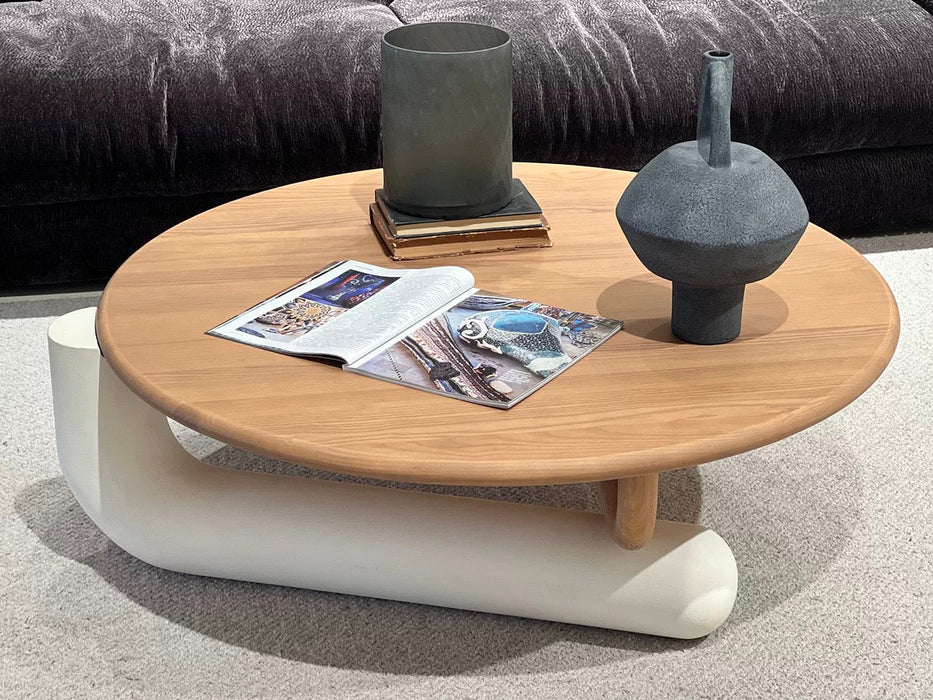 Rylight Modern French Cream Style Round Coffee Table