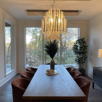 Rylight 5/6-Light Modern Branch Modeling Chandelier in White/Black Color