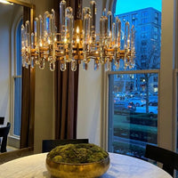 Rylight 2-Tier Crystal Glacier Shards Chandelier