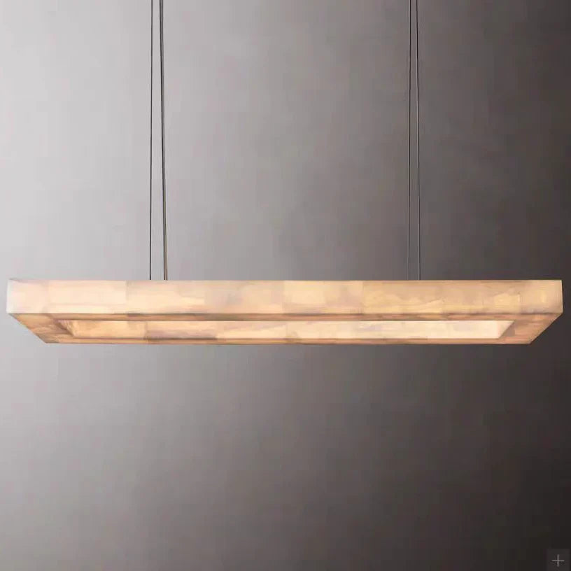 ثريا مستطيلة حديثة من المرمر لغرفة الطعام 