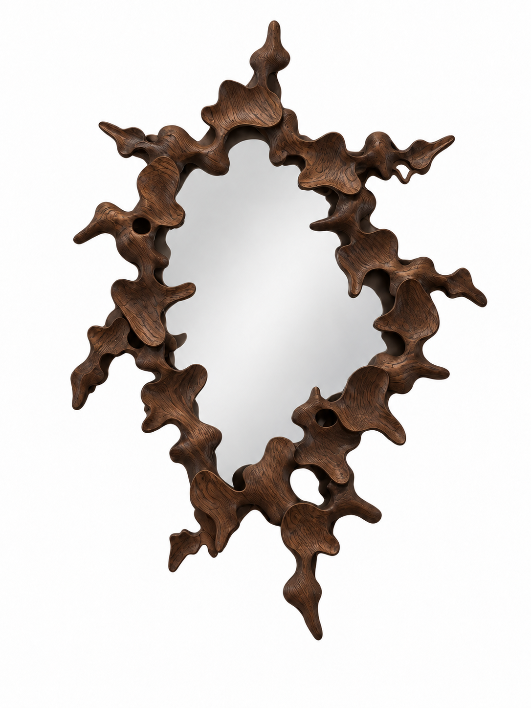 Aurelia Sculptural Oak Mirror