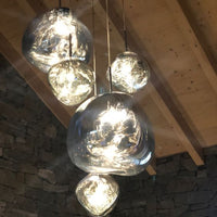 Rylight 3/5 rotsglas hanglamp met speciale vorm