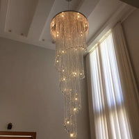Rylight Cascade Spiral Crystal Chandelier