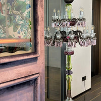 Luxury Colorful 18-Light Crystal Floor Lamp