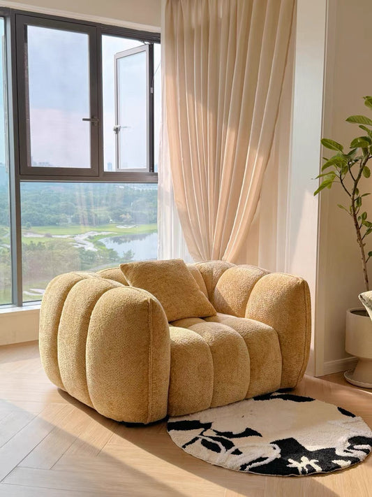 Rylight Scandinavian Vintage Fabric Pumpkin Sofa