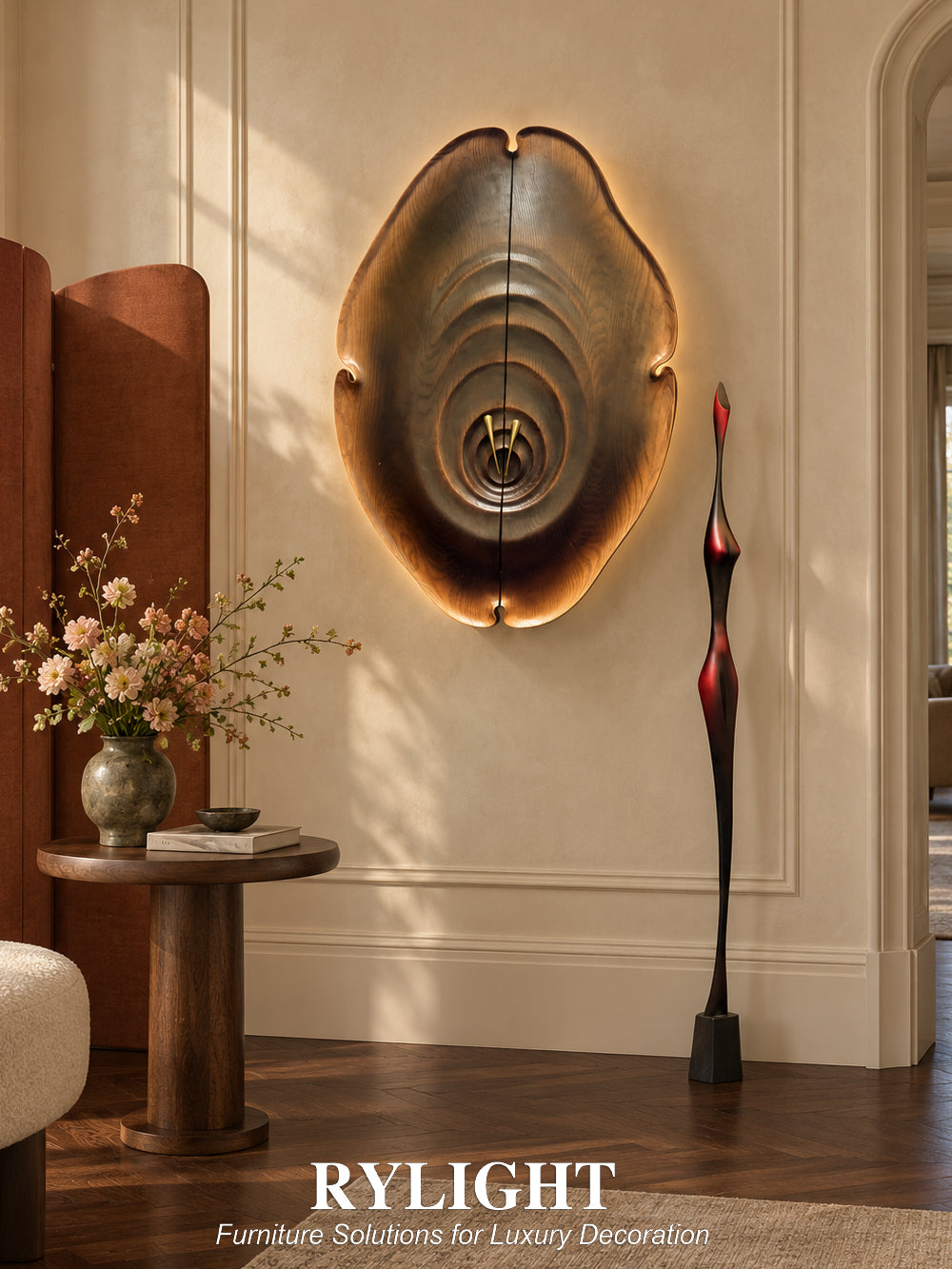 Eclipse Ripple Sculptural Wall Cabinet