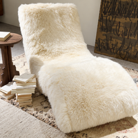 Nivelle Ivory Sculptural Chaise Lounge