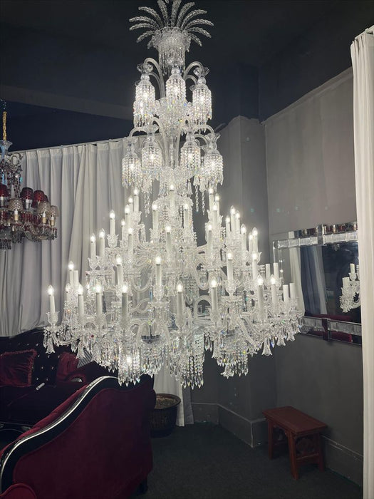Rylight Luxury Classic 3-Tier Candles Crystal Chandelier