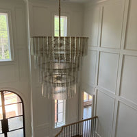 Rylight 9/12-lichte overgangskroonluchter van kwikglas