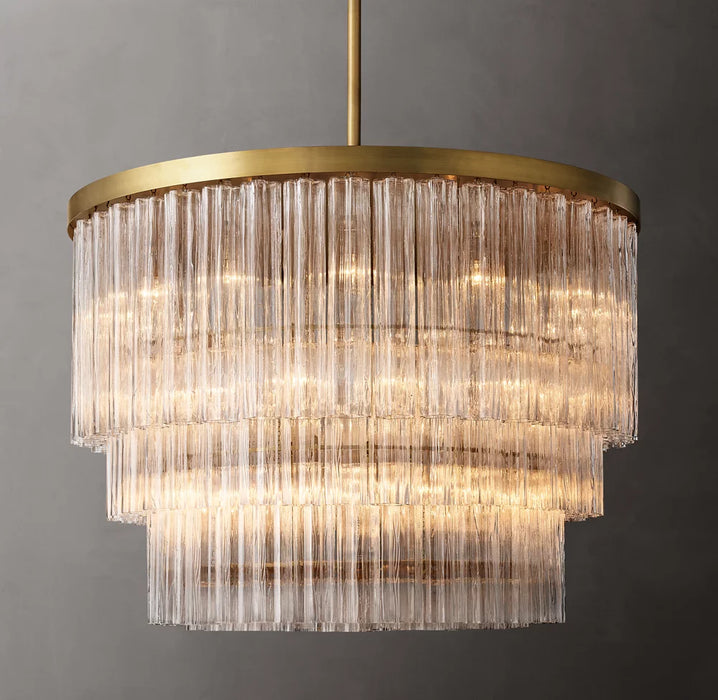 Rylight 1/3-laags ronde/rechthoekige kristallen buisvormige kroonluchter
