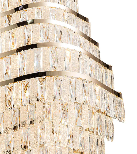 Rylight Wavy Multi-tiered Crystal Chandelier