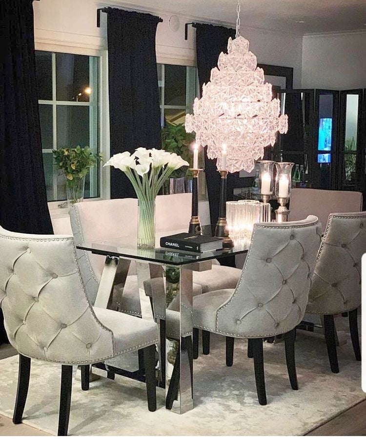 Rylight Honeycomb Glass Tiered Chandelier