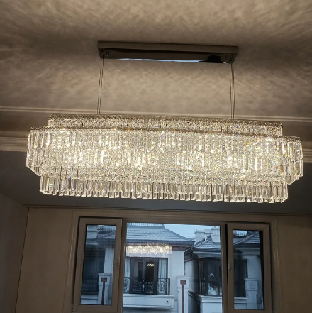 Luxury 3 -Tiered Crystal Chandelier For Dining Room/Living Room