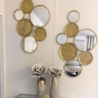 Wall Art Decorative Large Round Gold Mirror