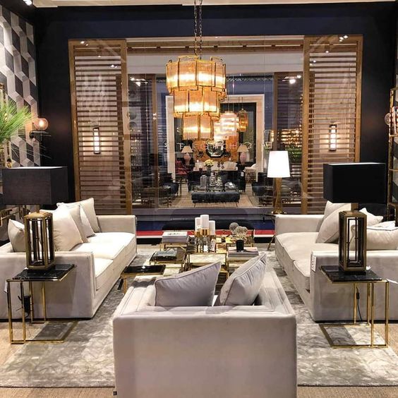 ثريا كريستالية ذات طراز فاخر من Rylight باللون الذهبي/الكروم