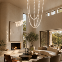 Glass Pearl Necklace Pendnat Chandelier