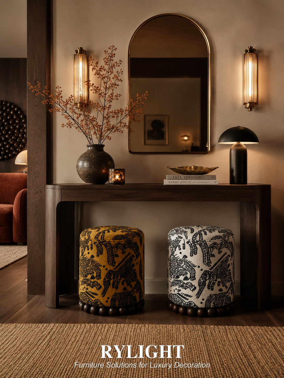 Tiger Mountain Sculptural Beaded Ottoman