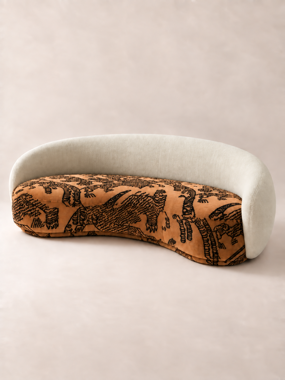Tiger Mountain Sculptural Curved Sofa