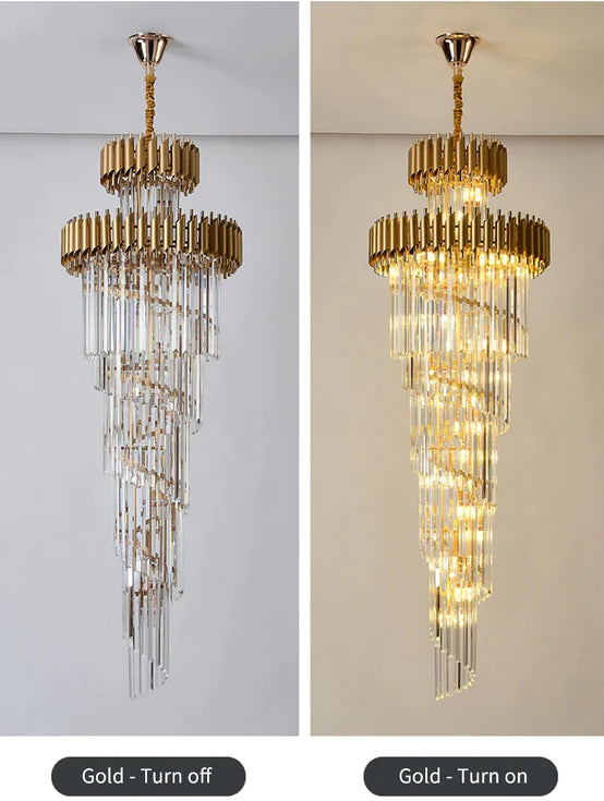 Rylight Spiral Crystal Chandelier