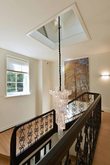 Rylight 13/24/30-Light Luxury Style Rotating Crystal Chandelier