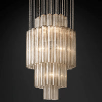 ثريا زجاجية أنبوبية على الطراز الإيطالي من Rylight 4/6-Tier مع لمسة نهائية من الكروم