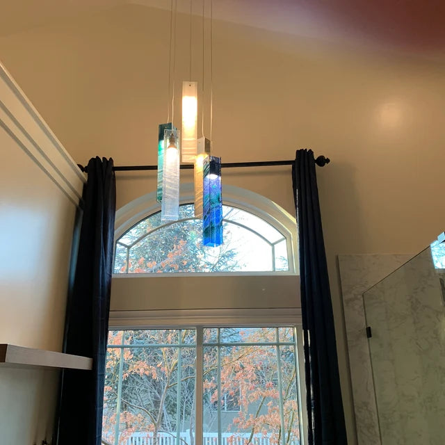 Rylight Colorful Glass Cascading Chandelier