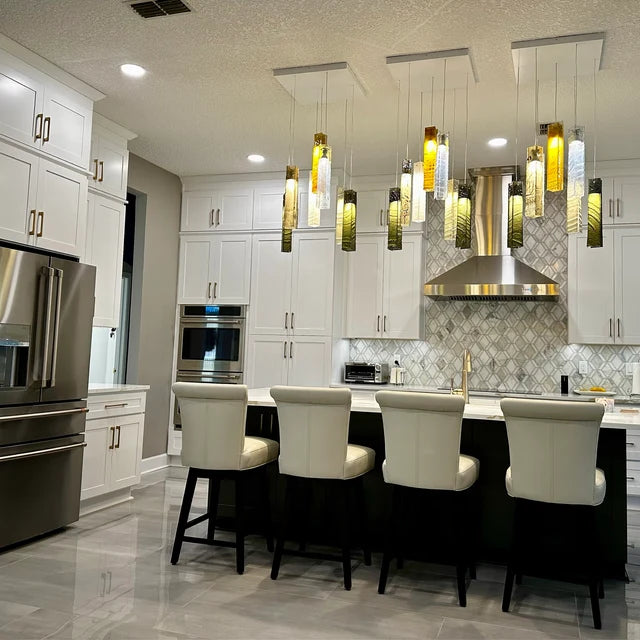 Rylight Colorful Glass Cascading Chandelier
