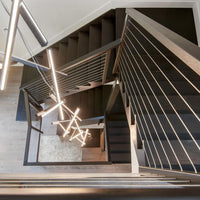 ثريا رايلايت الخشبية العمودية الطويلة