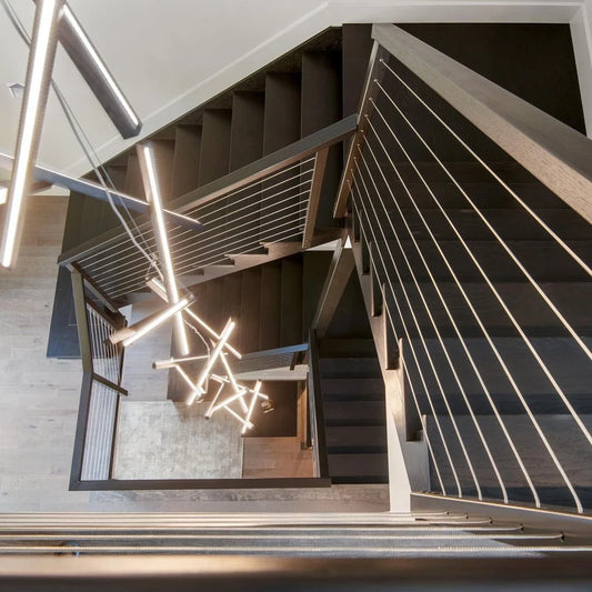 Rylight Houten Verticale Lange Kroonluchter